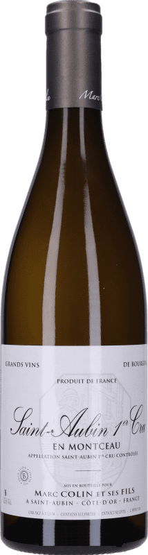 Envoi gratuit | Vin Blanc Marc Colin et Fils Montceau 1er Premier Cru A.O.C. Saint-Aubin Bourgogne France Chardonnay 75 cl