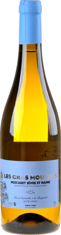 Envio grátis | Vinho Branco Domaine de La Pépière Les Gras Moutons Sur Lies — Sobre Borras A.O.C. Muscadet-Sèvre et Maine Loire França Melon de Bourgogne 75 cl