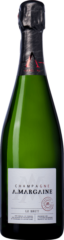 Free Shipping | White Sparkling Wine A. Margaine Brut 1er Premier Cru A.O.C. Champagne Champagne France Pinot Noir, Chardonnay 75 cl