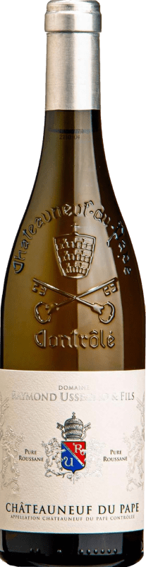 Envio grátis | Vinho Branco Raymond Usseglio Pure — Puro A.O.C. Châteauneuf-du-Pape Rhône França Roussanne Organic — Bio 75 cl