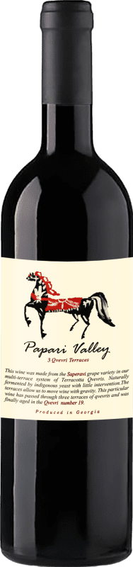 Envoi gratuit | Vin Rouge Papari Valley 3 Qvevri Terraces I.G. Kakheti Kakhétie Géorgie Saperavi Organic — Biologique 75 cl