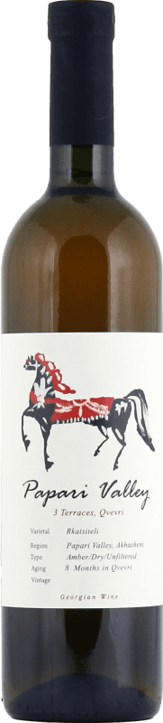 Envoi gratuit | Vin Orange Papari Valley 3 Qvevri Terraces I.G. Kakheti Kakhétie Géorgie Rkatsiteli Organic — Biologique 75 cl