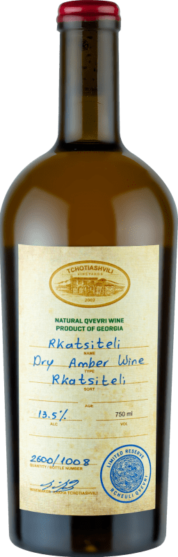 35,95 € | Orange Wine Tchotiashvili Reserve — Aged I.G. Kakheti Kakheti Georgia Rkatsiteli Organic — Eco 75 cl