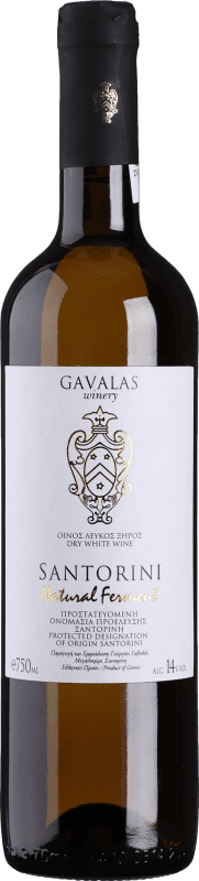 Free Shipping | White Wine Gavalas Natural Ferment P.D.O. Santorini Santorini Greece Assyrtiko 75 cl
