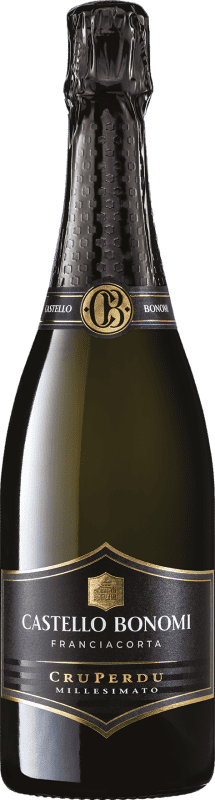 Envoi gratuit | Vin Mousseux Blanc Castello Bonomi Perdu Brut Cru D.O.C.G. Franciacorta Lombardia Italie Pinot Noir, Chardonnay 75 cl