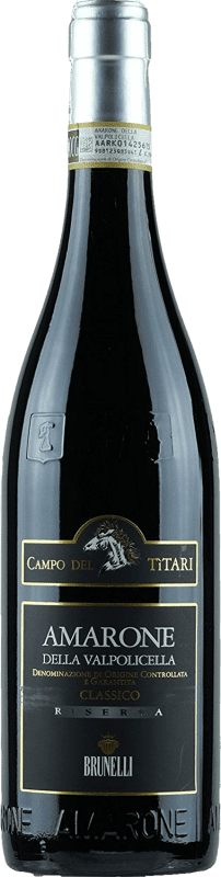 Envoi gratuit | Vin Rouge Brunelli Campo dei Titari Réserve D.O.C.G. Amarone della Valpolicella Vénétie Italie Corvina, Rondinella, Oseleta 75 cl