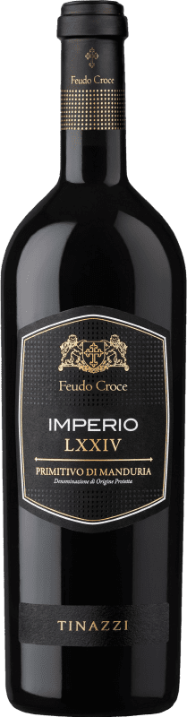 Envío gratis | Vino Tinto Tenuta Valleselle Tinazzi Feudo Croci Imperio LXXIV D.O.C. Primitivo di Manduria Puglia Italia Primitivo 75 cl
