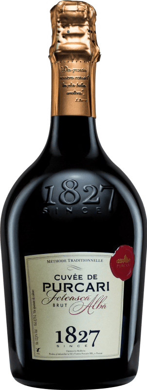 Envoi gratuit | Vin Mousseux Blanc Château Purcari Brut Cuvée Moldavie, République Fetească 75 cl