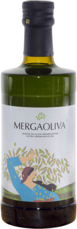 Spedizione Gratuita | Olio d'Oliva Mergaoliva Alba EVO Extra Vergine Jaén Spagna Picual Bottiglia Medium 50 cl