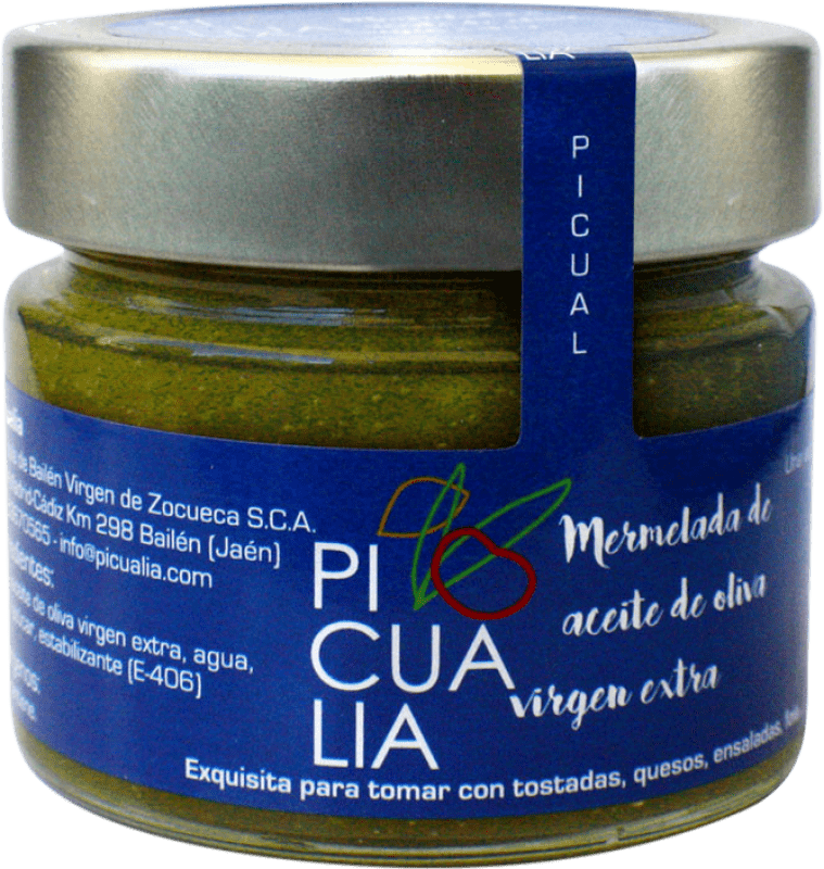 6,95 € | Olio d'Oliva Picualia Mermelada EVO Extra Vergine Jaén Spagna Picual Bottiglietta 16 cl 150 g