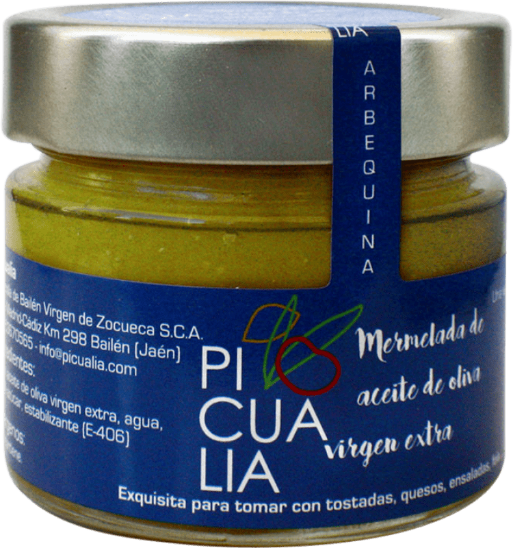 7,95 € | 橄榄油 Picualia Mermelada EVOO 特级初榨 Jaén 西班牙 Arbequina — 阿贝基纳 小瓶装 16 cl 150 g