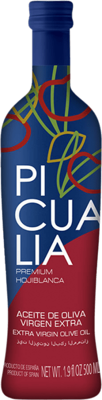 Envio grátis | Azeite de Oliva Picualia Premium Jaén Espanha Hojiblanca Garrafa Medium 50 cl