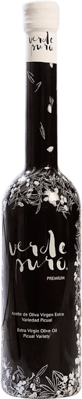 Envio grátis | Azeite de Oliva Verde Puro Premium, AOVE Virgem Extra Jaén Espanha Picual Garrafa Medium 50 cl