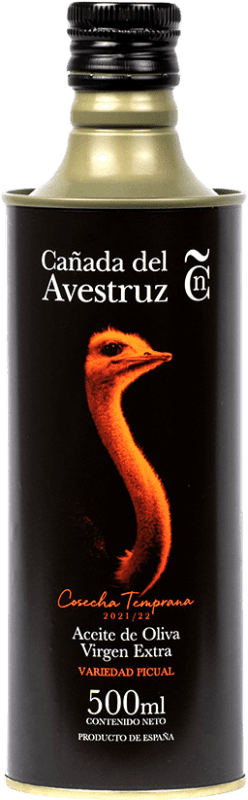 Spedizione Gratuita | Olio d'Oliva Cañada del Avestruz Cosecha Temprana — Raccolta Precoce, EVO Extra Vergine Jaén Spagna Picual Lattina Medium 50 cl