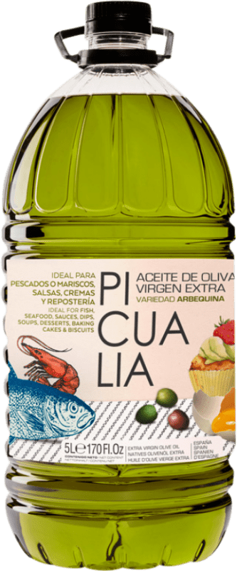 Бесплатная доставка | Оливковое масло Picualia Familiar ЭВО Экстра Вирджин Jaén Испания Arbequina — Арбекина Канистра 5 L PET — ПЭТ