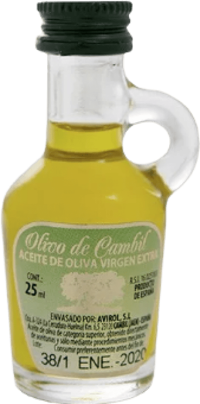 Kostenloser Versand | 3 Einheiten Box Olivenöl Avirol Olivo de Cambil E-NOL Extra Nativ D.O. Sierra Mágina Jaén Spanien Picual Miniaturflasche 2 cl