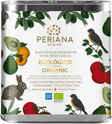Envío gratis | Aceite de Oliva Periana AOVE Virgen Extra Málaga España Eco — Ecológico Lata Especial 2,5 L