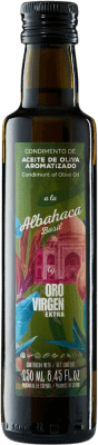 89,95 € | Caja de 12 unidades Aceite de Oliva Aceitex Oro Virgen Extra Aromatizado con Albahaca Ciudad Real España Cornicabra Botellín 25 cl