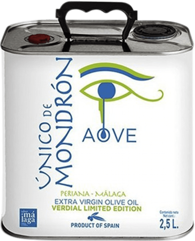 56,95 € | Aceite de Oliva Mondrón Virgen Extra Málaga España Verdial Lata Especial 2,5 L