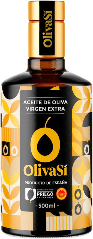 36,95 € Free Shipping | Olive Oil Oliva Sí Gold Edition, Limited Edition, EVOO Extra Virgin D.O.P. Priego de Córdoba Medium Bottle 50 cl