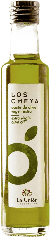 68,95 € Envío gratis | Caja de 24 unidades Aceite de Oliva La Unión Los Omeya AOVE Virgen Extra Botellín 25 cl