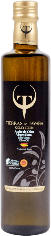 Envío gratis | Aceite de Oliva Tierras de Tavara Selección, Premium, AOVE Virgen Extra D.O. Sierra de Segura Jaén España Picual Botella Medium 50 cl
