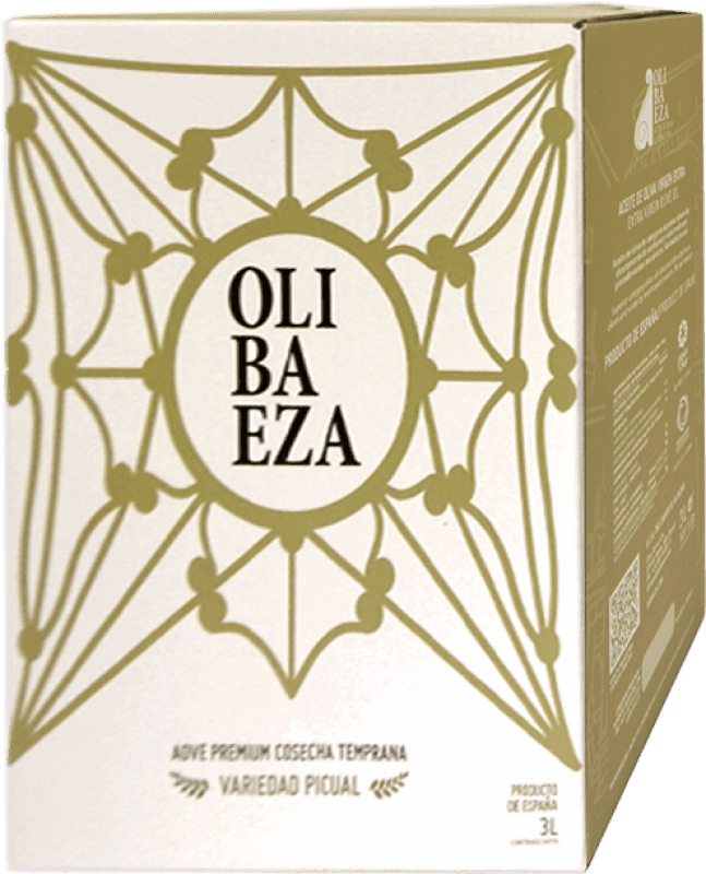 Free Shipping | Olive Oil Olibaeza Virgen Extra Premium Jaén Spain Picual Bag in Box 3 L