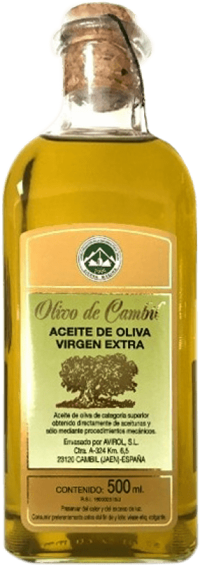 Spedizione Gratuita | Olio d'Oliva Avirol Olivo de Cambil EVO Extra Vergine D.O. Sierra Mágina Jaén Spagna Picual Bottiglia Medium 50 cl