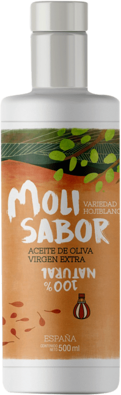 Envio grátis | Azeite de Oliva Oleícola Jaén Molisabor AOVE Virgem Extra Jaén Espanha Hojiblanca Garrafa Medium 50 cl