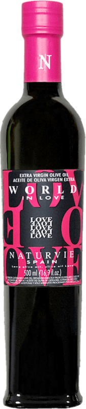 Envio grátis | Azeite de Oliva Naturvie World in Love AOVE Virgem Extra Badajoz Espanha Garrafa Medium 50 cl
