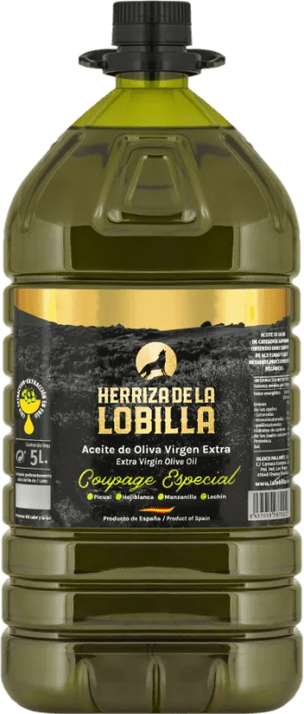 66,95 € | Оливковое масло Herriza de la Lobilla Virgen Extra Especial PET Sevilla Испания Графин 5 L