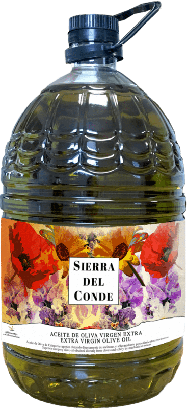 68,95 € | Оливковое масло Naturvie Sierra del Conde Virgen Extra PET Badajoz Испания Специальная бутылка 5 L