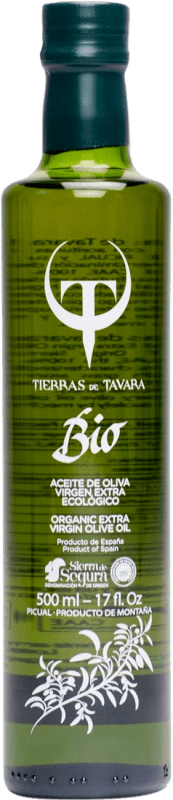 8,95 € Envío gratis | Aceite de Oliva Tierras de Tavara AOVE Virgen Extra D.O. Sierra de Segura Bio — Biológico Botella Medium 50 cl