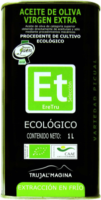 Envío gratis | Aceite de Oliva Trujal de Mágina Et EreTru AOVE Virgen Extra D.O. Sierra Mágina Jaén España Picual Eco — Ecológico Lata Medium 1 L