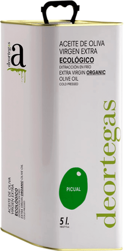 51,95 € | Olive Oil Deortegas EVOO Extra Virgin Region of Murcia Spain Picual Eco — Organic Special Can 5 L