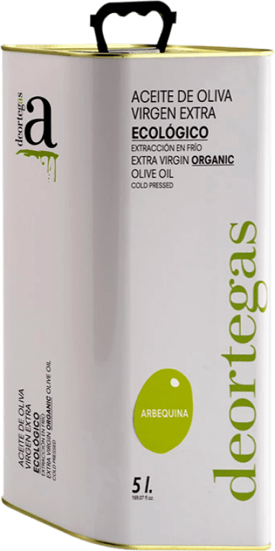 53,95 € | Оливковое масло Deortegas ЭВО Экстра Вирджин Регион Мурсия Испания Arbequina — Арбекина Eco — Эко Био Органический Специальная банка 5 L