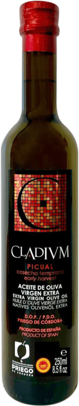 Kostenloser Versand | 6 Einheiten Box Olivenöl Arodén Hispania Cladium Virgen Extra D.O.P. Priego de Córdoba Córdoba Spanien Picual Kleine Flasche 25 cl