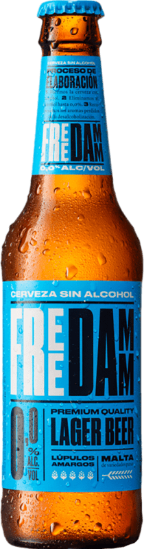 37,95 € Free Shipping | 24 units box Beer Voll Damm Free Sin Gluten Small Bottle 25 cl