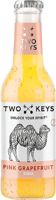 59,95 € Kostenloser Versand | 24 Einheiten Box Mixer Two Keys Kleine Flasche 20 cl Pink Grapefruit — Rosa Grapefruit, Soda