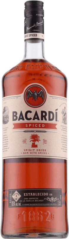 49,95 € Kostenloser Versand | Rum Bacardí Spiced Gewürzt Spezielle Flasche 1,5 L