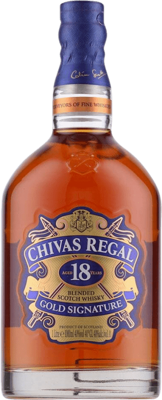 95,95 € Envio grátis | Whisky Blended Chivas Regal Gold — Edição Ouro, Signature 18 Anos