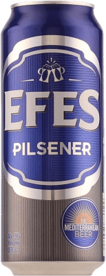 0,95 € Бесплатная доставка | Пиво Efes Pilsener — Пилсенеp Средняя банка 50 cl