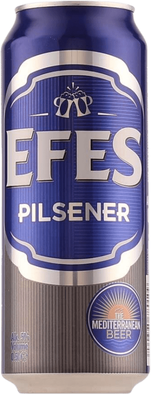 0,95 € Бесплатная доставка | Пиво Efes Pilsener — Пилсенеp Средняя банка 50 cl