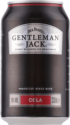 75,95 € Spedizione Gratuita | Scatola da 12 unità Mixer Jack Daniel's Gentleman Lattina 33 cl Cola, Whisky