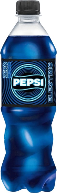 3,95 € Envío gratis | Caja de 6 unidades Refrescos Pepsi Electric Blue Zero PET Botella Medium 50 cl