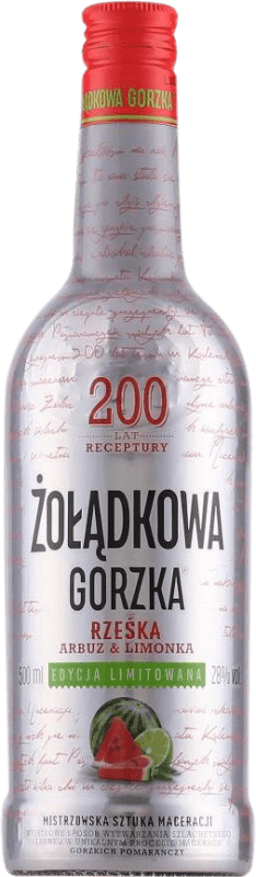 6,95 € Envío gratis | Licores Zoladkowa Limonka Edición Limitada Botella Medium 50 cl Lime — Lima, Arbuz — Sandía