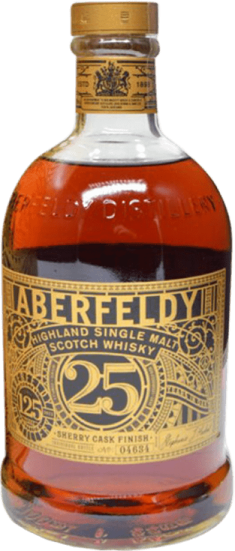 Envoi gratuit | Single Malt Whisky Aberfeldy Sherry Cask Finish 125th Anniversary Edition Royaume-Uni 25 Ans 70 cl