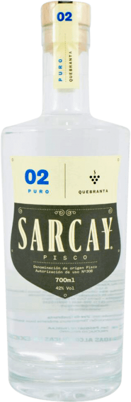 Free Shipping | Pisco Peruvian. Sarcay Quebranta Peru 70 cl