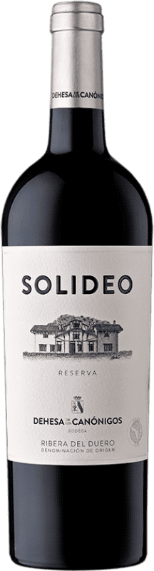 96,95 € Envío gratis | Vino tinto Dehesa de los Canónigos Solideo Reserva D.O. Ribera del Duero Botella Magnum 1,5 L