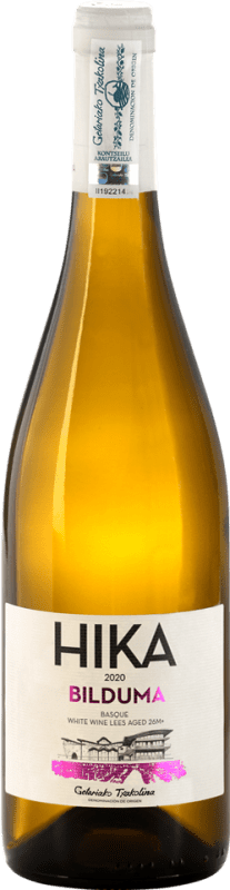 Envoi gratuit | Vin blanc Hika Txakolindegia Bilduma Basque Sobre Lías Espagne 75 cl